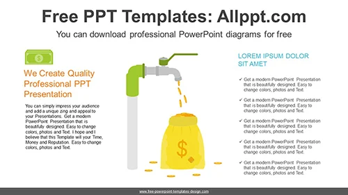 Money Leaks PowerPoint Diagram