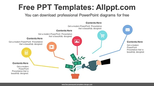 Money Tree Growth PowerPoint Diagram Template