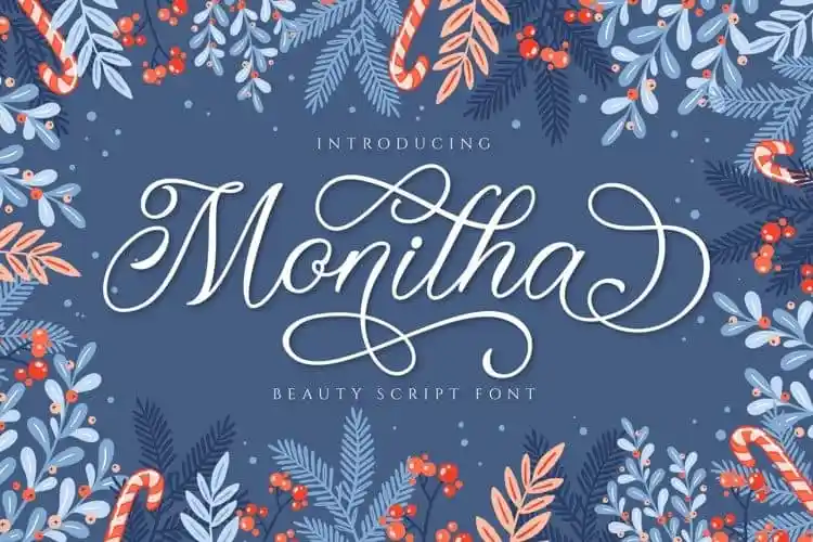 Monitha Calligraphy Font