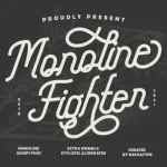 Monoline Fighter Font