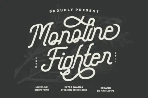 Monoline Fighter Font