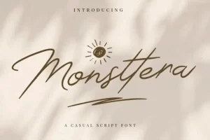 Monsttera Handwritten Font