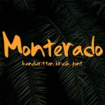 Monterado - Handwritten Brush Font - Fonte Grátis Monterado - Handwritten Brush Font