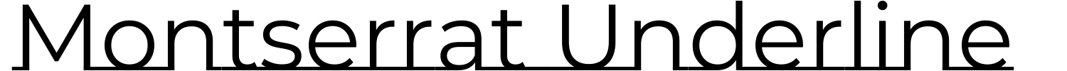 Montserrat Underline Font