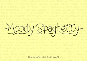Moody Spaghetty Font