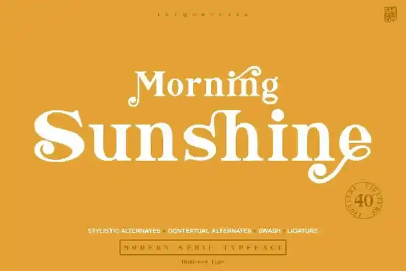 Morning Sunshine Serif Font