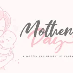 Mother Day Script Font - Fonte Grátis Mother Day Script Font