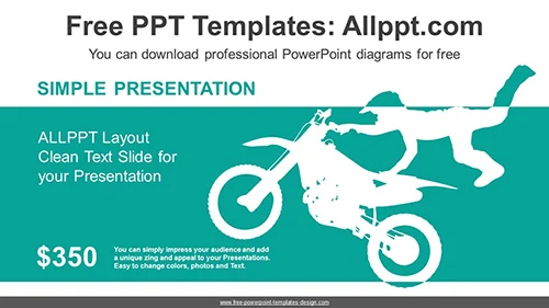 Motocross Rider Motion PowerPoint Diagram