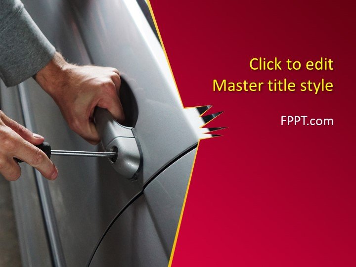 Motor Vehicle Theft PowerPoint Template