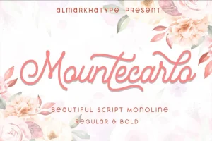 Mountecarlo Monoline Script Font