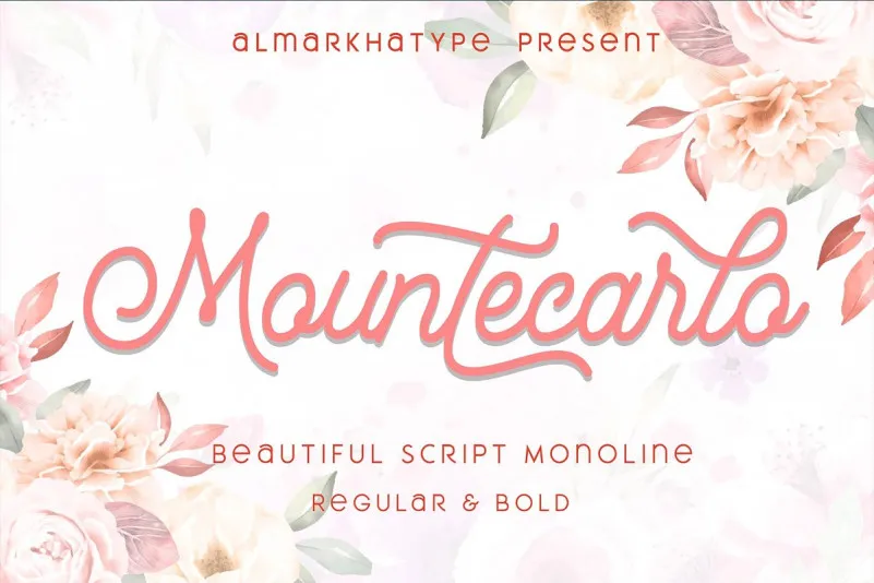 Mountecarlo Monoline Script Font