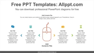 Mouse both sides flow PowerPoint Diagram Template