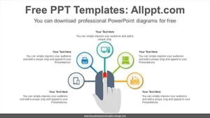 Mouse radial circle PowerPoint Diagram Template