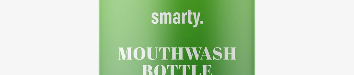 Mouthwash bottle mockup