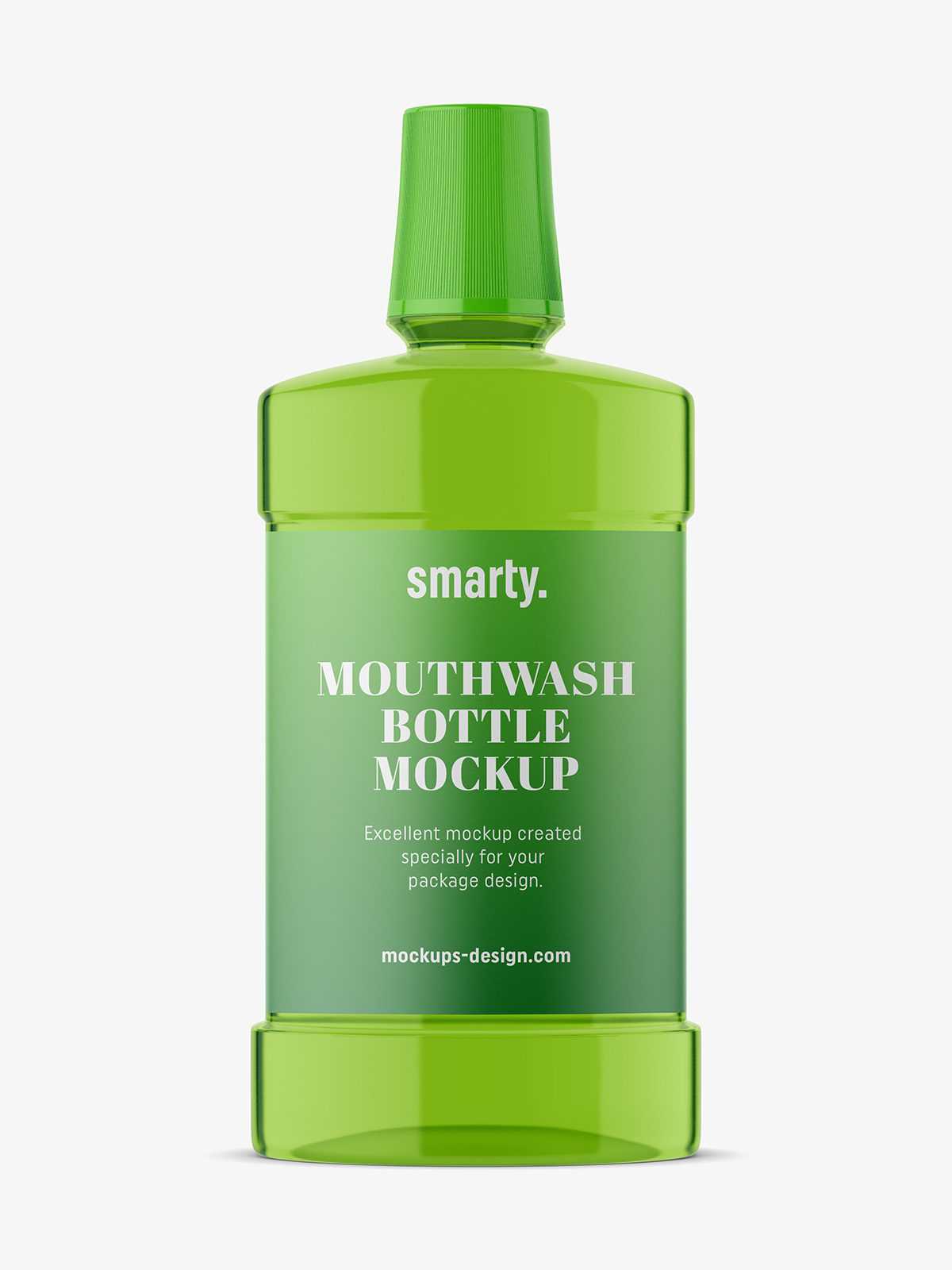 Mouthwash bottle mockup
