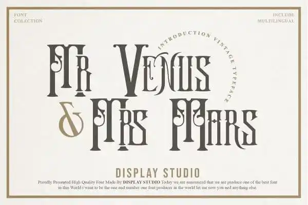 Mr.Venus & Mrs.Mars Blackletter Font