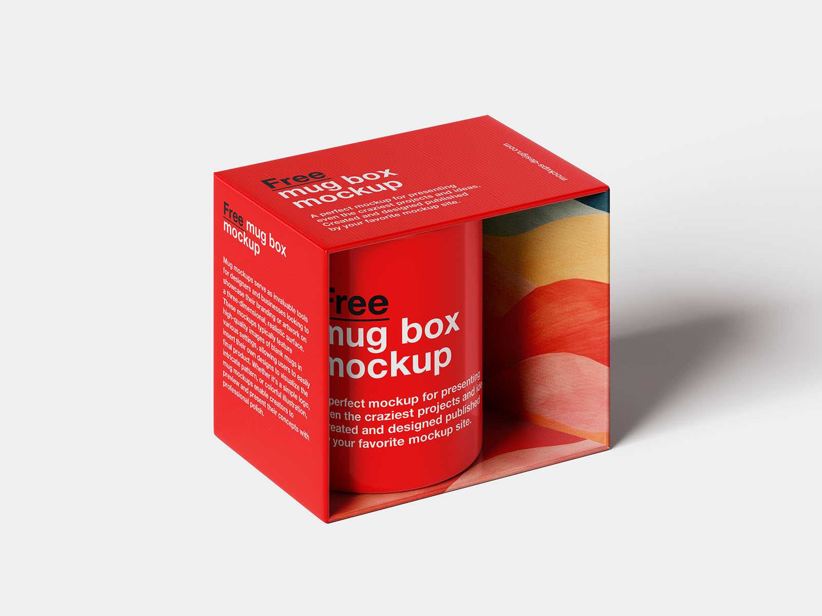 Mug in the box mockup