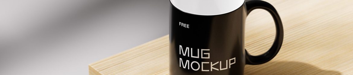 Mug mockup with shadows