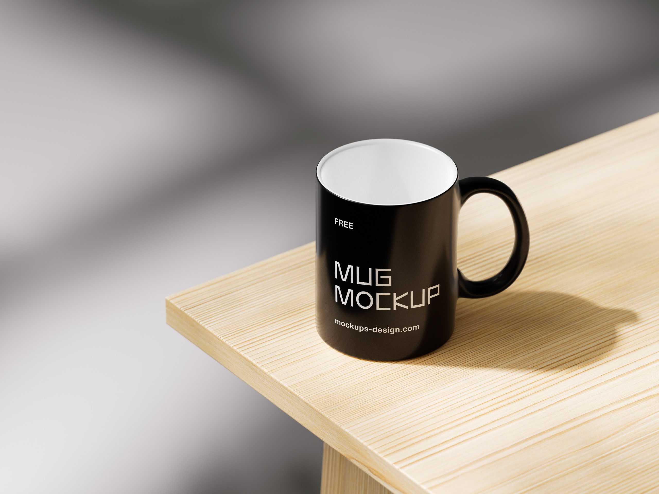 Mug mockup with shadows