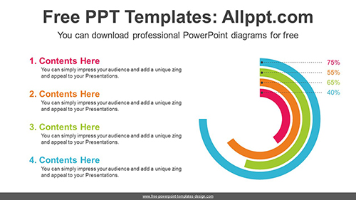 Multi-Layered Doughnut Chart Diagram Template