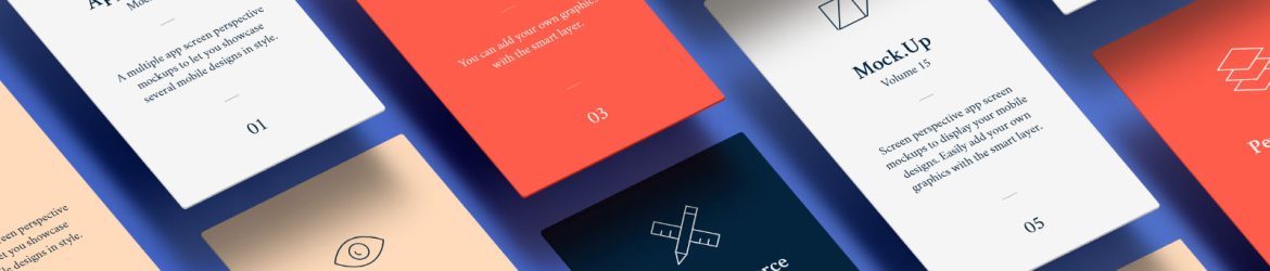 Multi Screen Perspective Floating App Mockups (PSD)