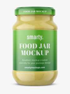 Mustard jar mockup