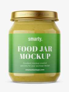 Mustard jar mockup