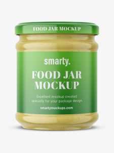 Mustard jar mockup