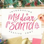 My Dear Santa Script Font - Fonte Grátis My Dear Santa Script Font