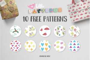 My Little Free Seamless Patterns Pack (EPS, PAT, PNG)
