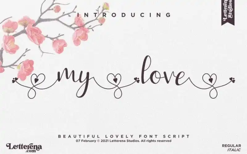 My Love Calligraphy Font