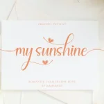 My Sunshine Calligraphy Font