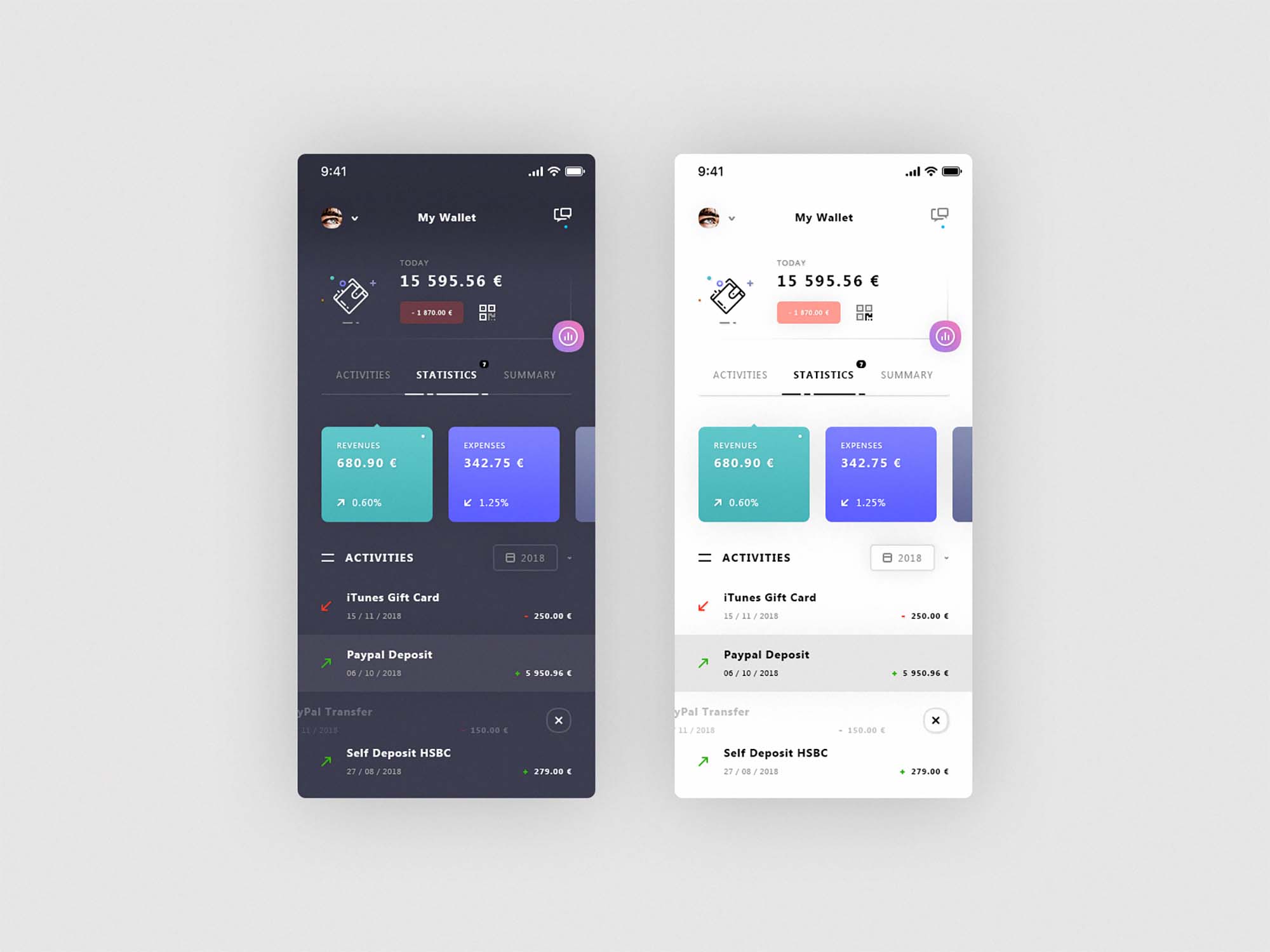 My Wallet App Template (PSD)