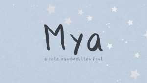 Mya Font › Fontesk
