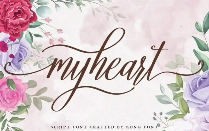 Myheart Calligraphy Font