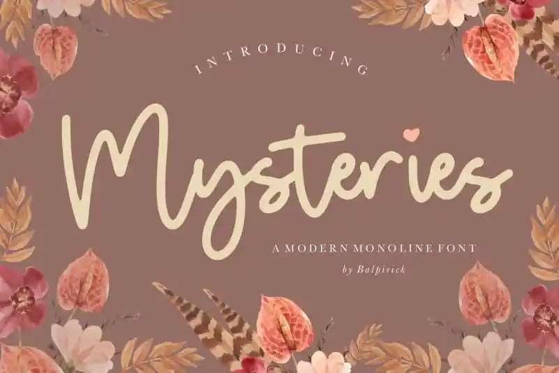 Mysteries Monoline Font