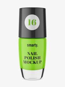 Nail polish mockup with solid color