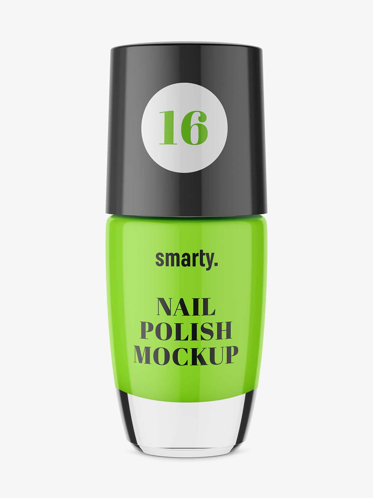 Nail polish mockup with solid color