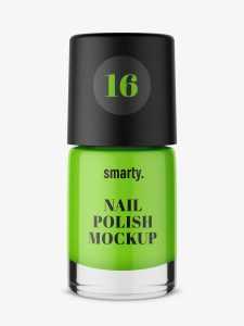 Nail polish mockup with solid color