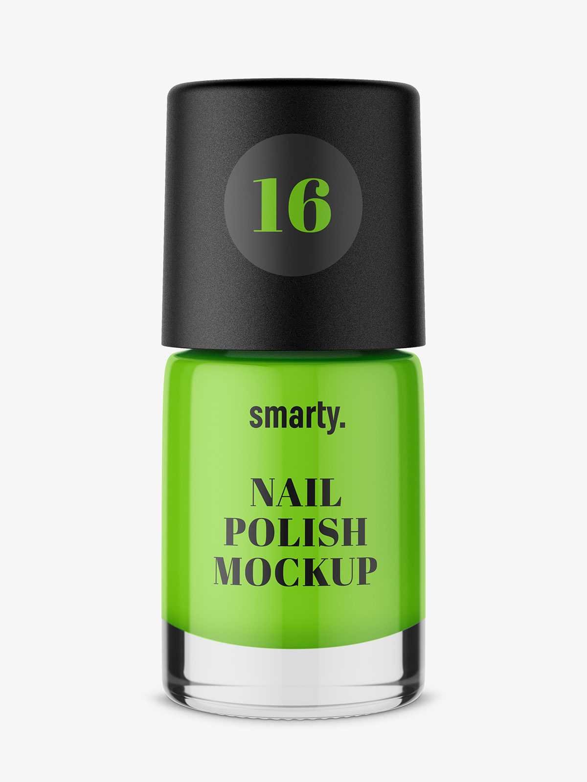 Nail polish mockup with solid color