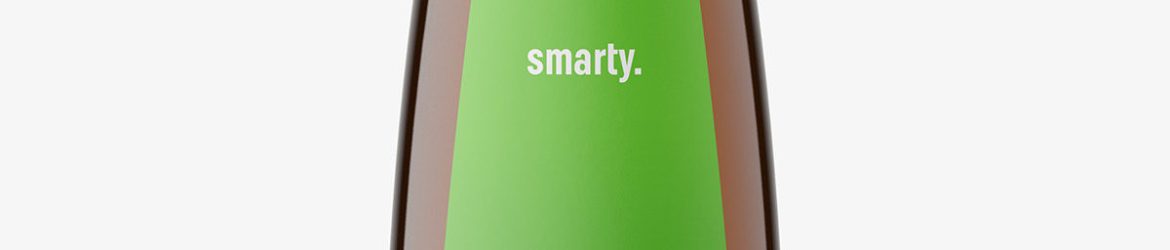 Narrowing bottle mockup / amber