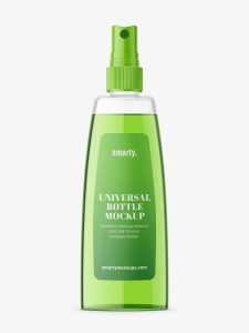 Narrowing bottle mockup / transparent