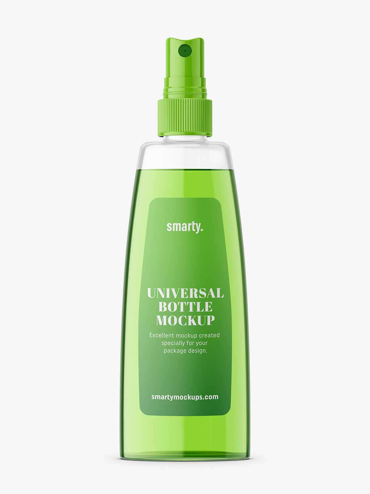 Narrowing bottle mockup / transparent