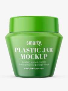 Narrowing matt jar mockup