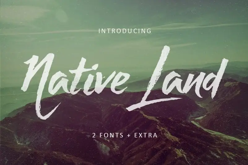 Native Land Brush Font