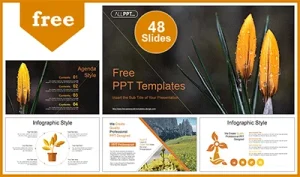 Natural Flower-de-luce PowerPoint Templates