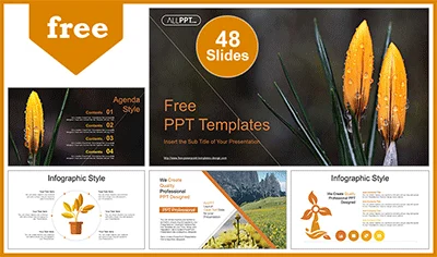 Natural Flower-de-luce PowerPoint Templates