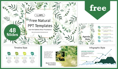 Natural Leaf PowerPoint Templates