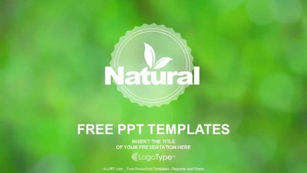 Natural product logo design PowerPoint Templates