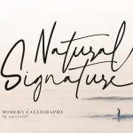 Natural Signature Font - Fonte Grátis Natural Signature Font